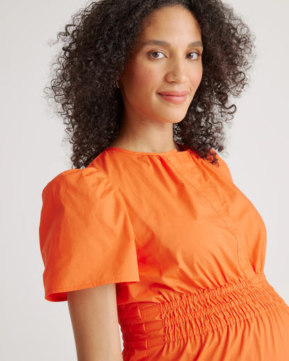 100% Organic Cotton Poplin Maternity Tiered Maxi Dress - US 2601