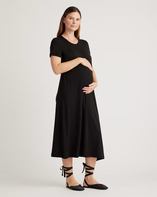 Bamboo Jersey Maternity & Nursing T-Shirt Dress - US 2544