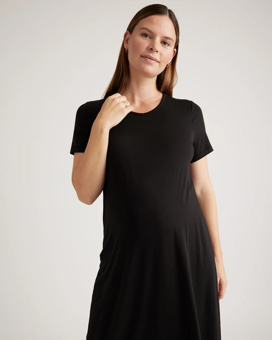 Bamboo Jersey Maternity & Nursing T-Shirt Dress - US 2544