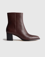 Italian Leather Heeled Ankle Boot - US 6076