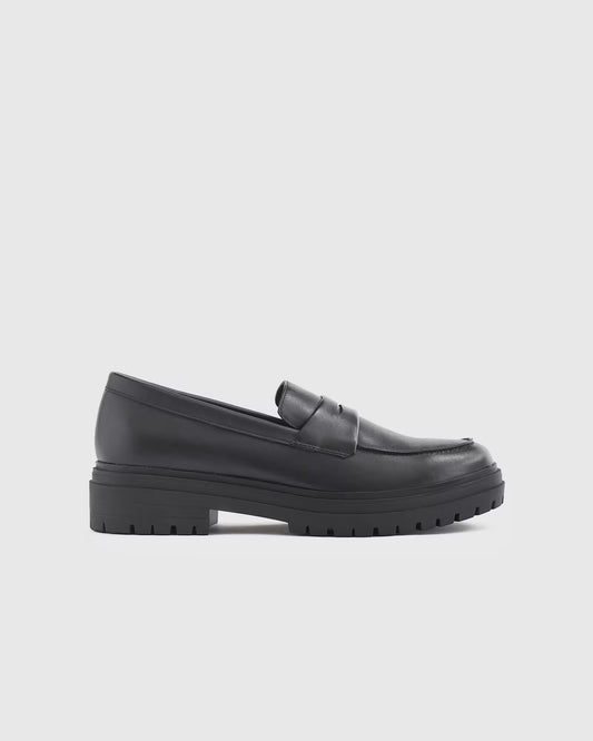 Italian Leather Lug Sole Loafer - US 0234