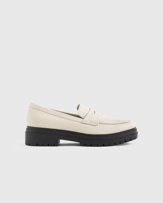Italian Leather Lug Sole Loafer - US 1558