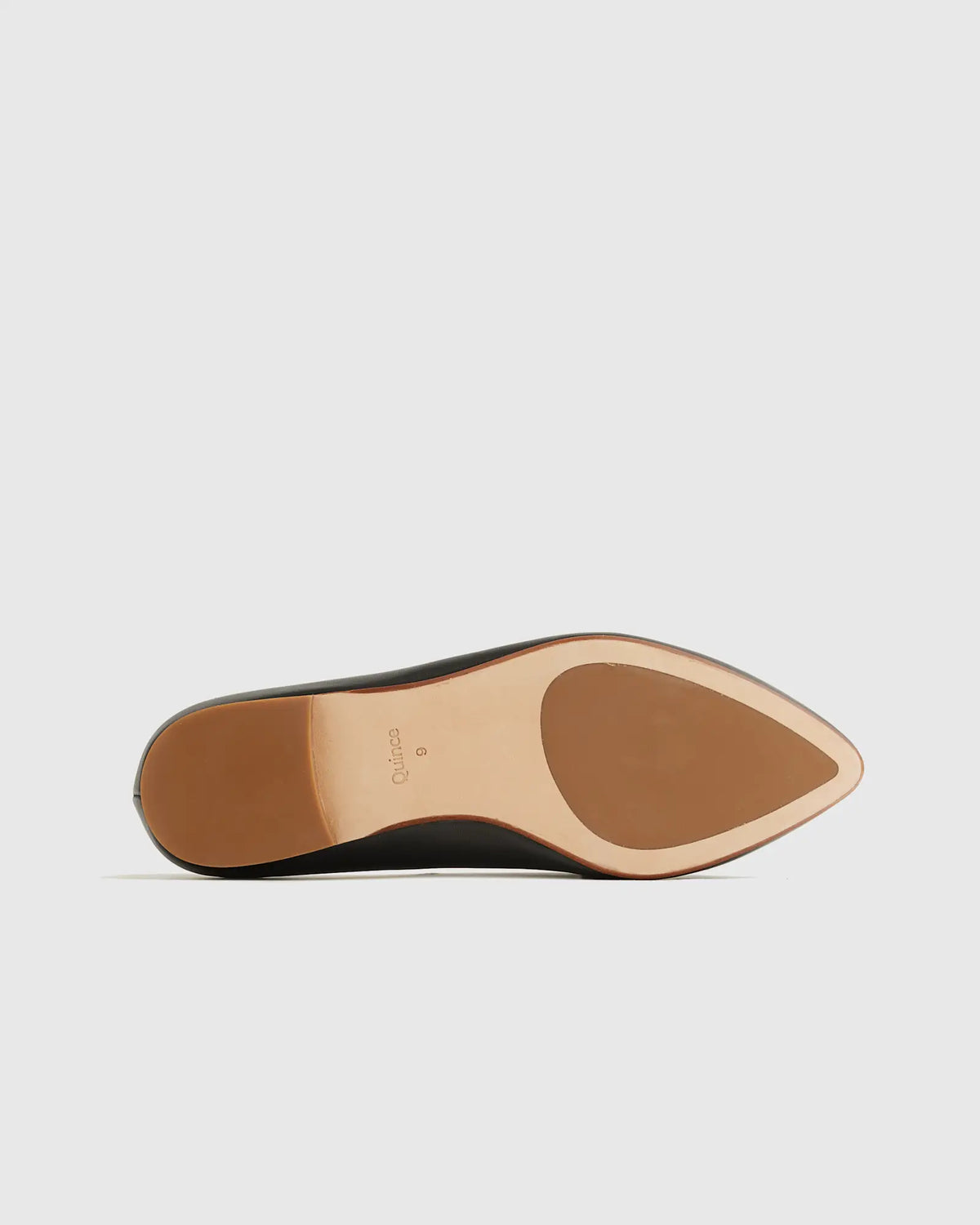 Italian Leather Pointed Bow Flat - US 8084