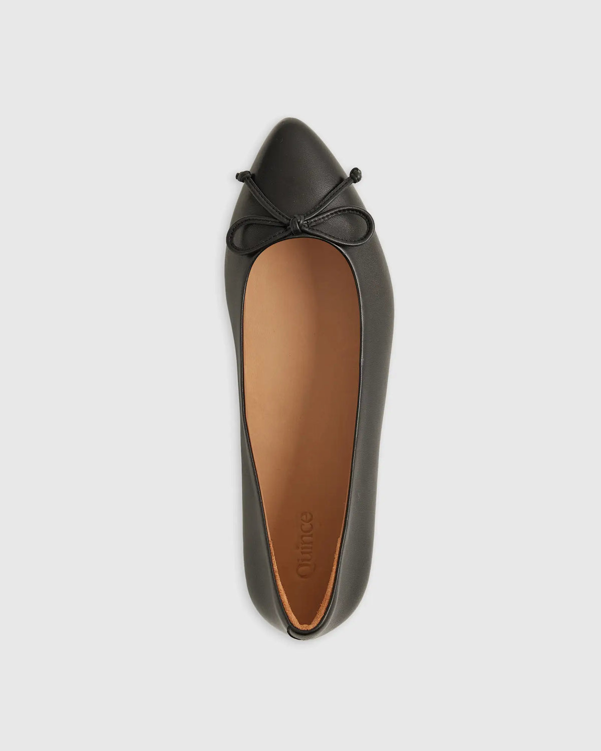 Italian Leather Pointed Bow Flat - US 8084