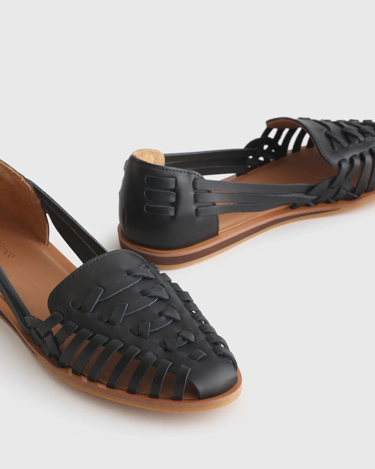 100% Leather Huarache Flat - US 8430