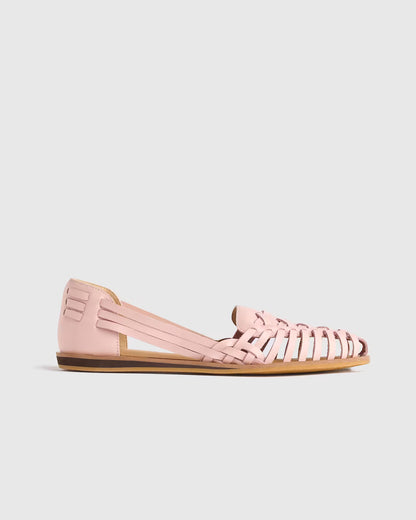 100% Leather Huarache Flat - US 4699