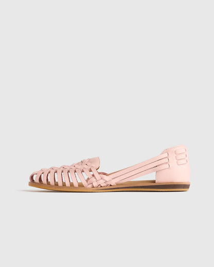 100% Leather Huarache Flat - US 4699