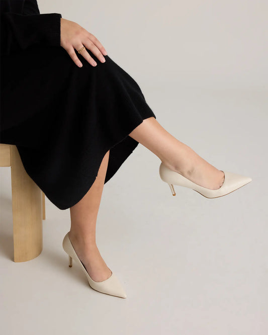 Italian Leather 75mm Pointy Toe Pump - US 5731