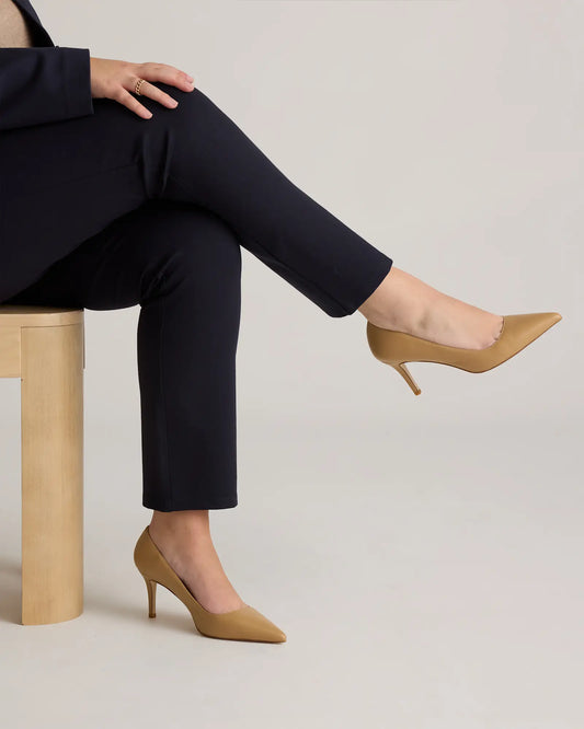 Italian Leather 75mm Pointy Toe Pump - US 4664