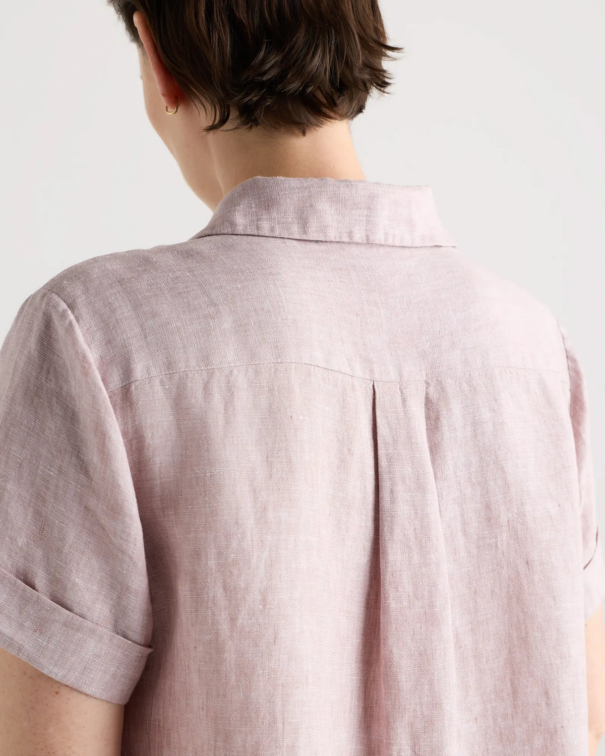 100% European Linen Maternity Camp Shirt - US 3734
