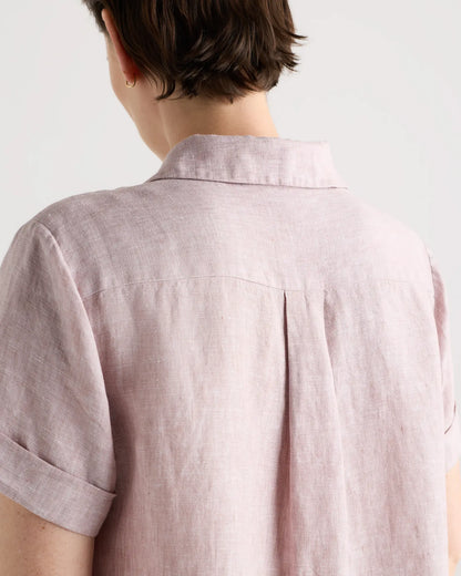 100% European Linen Maternity Camp Shirt - US 3734