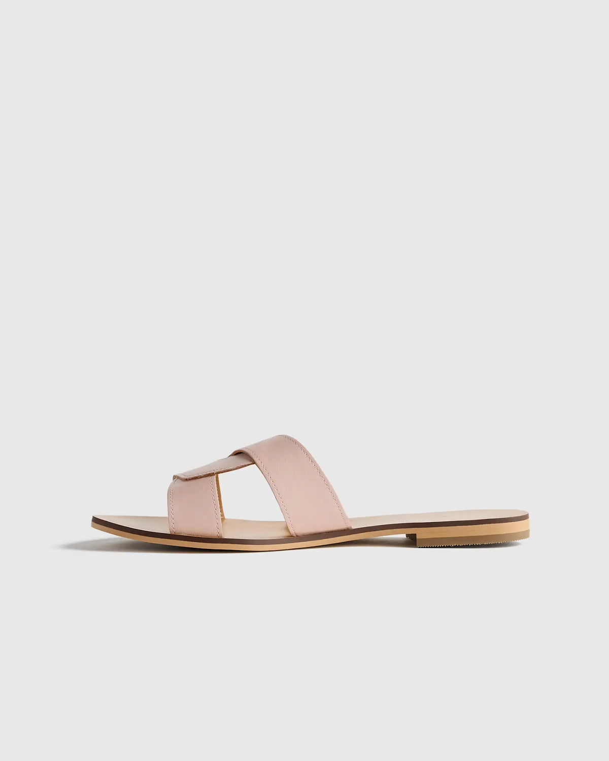 Italian Leather Cutout Slide Sandal - US 7574