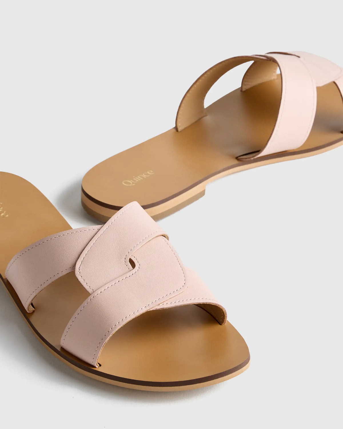 Italian Leather Cutout Slide Sandal - US 7574