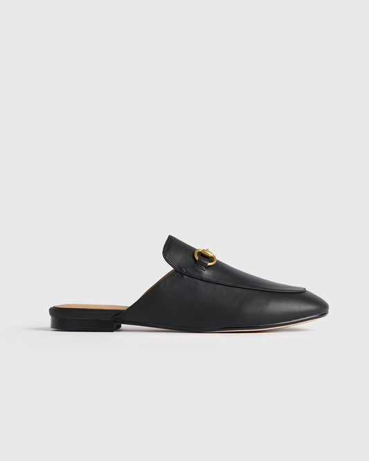 Italian Leather Horsebit Loafer Mule - US 9643