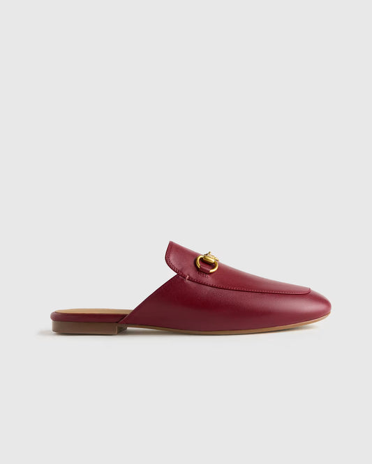Italian Leather Horsebit Loafer Mule - US 1195