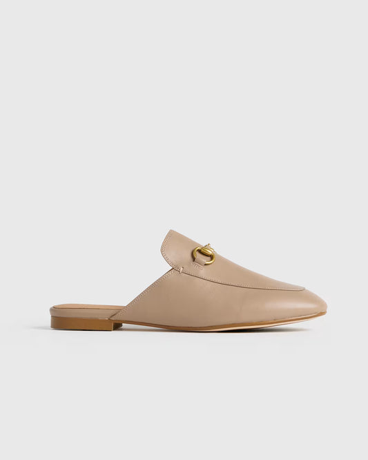 Italian Leather Horsebit Loafer Mule - US 4063