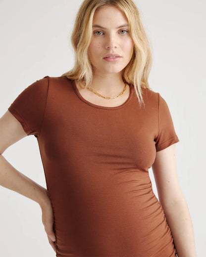 Tencel Jersey Maternity Ruched Dress - US 2986