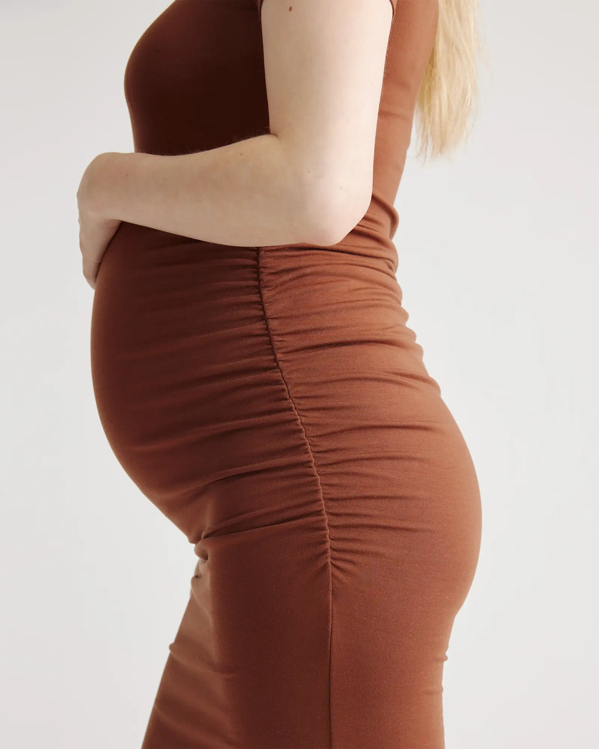 Tencel Jersey Maternity Ruched Dress - US 2986