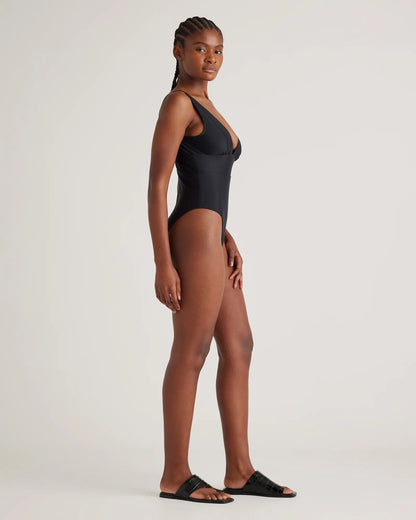 Italian Plunge One-Piece Swimsuit - US 8456