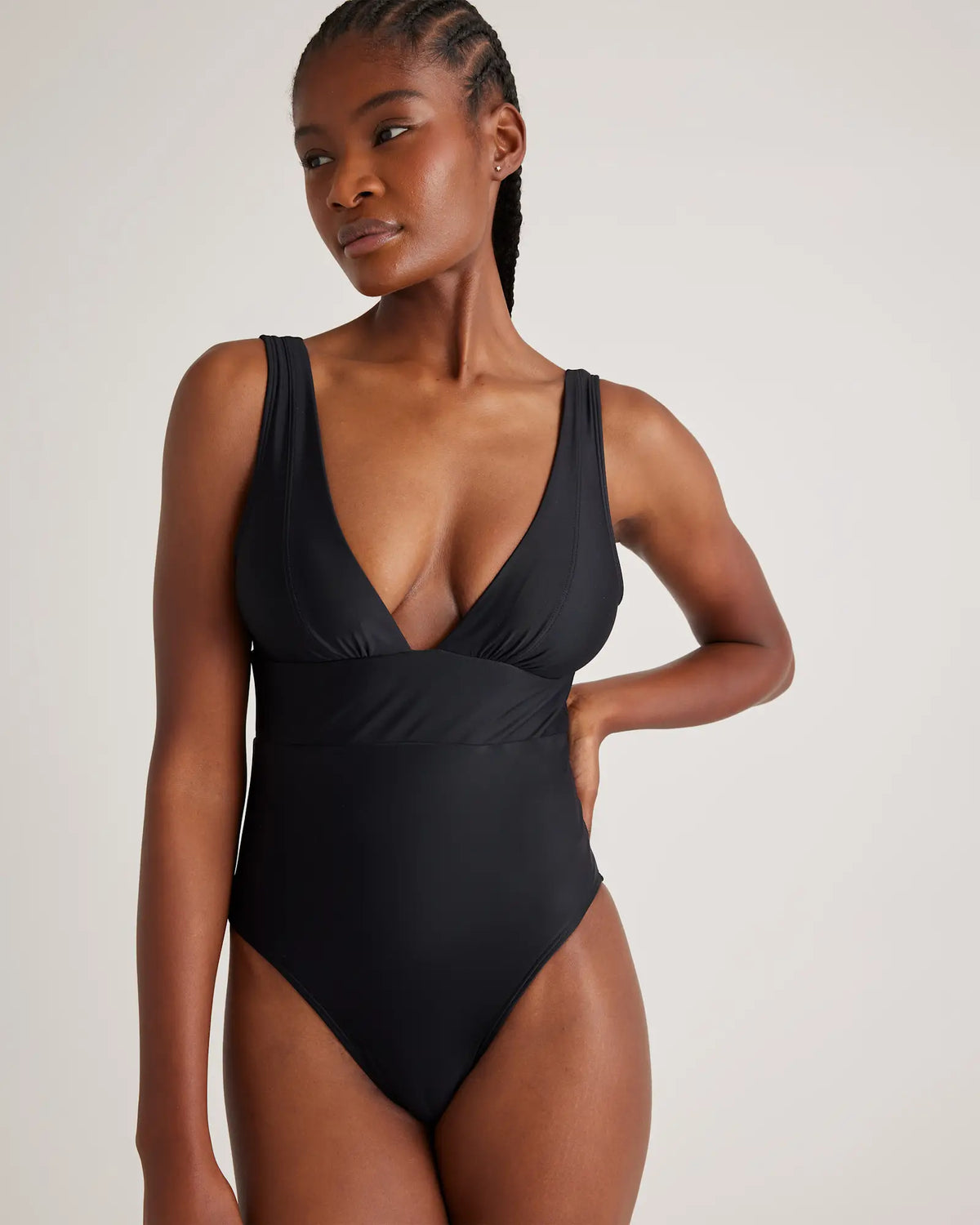 Italian Plunge One-Piece Swimsuit - US 8456