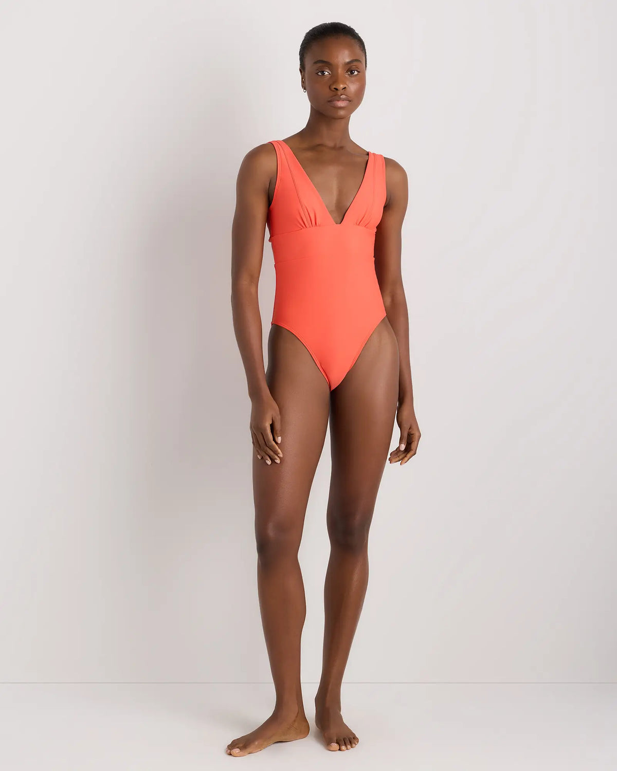 Italian Plunge One-Piece Swimsuit - US 4758
