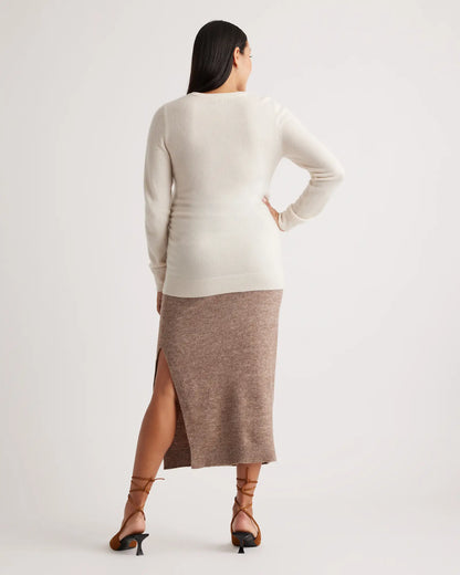 Mongolian Cashmere V-Neck Maternity Sweater - US 8233