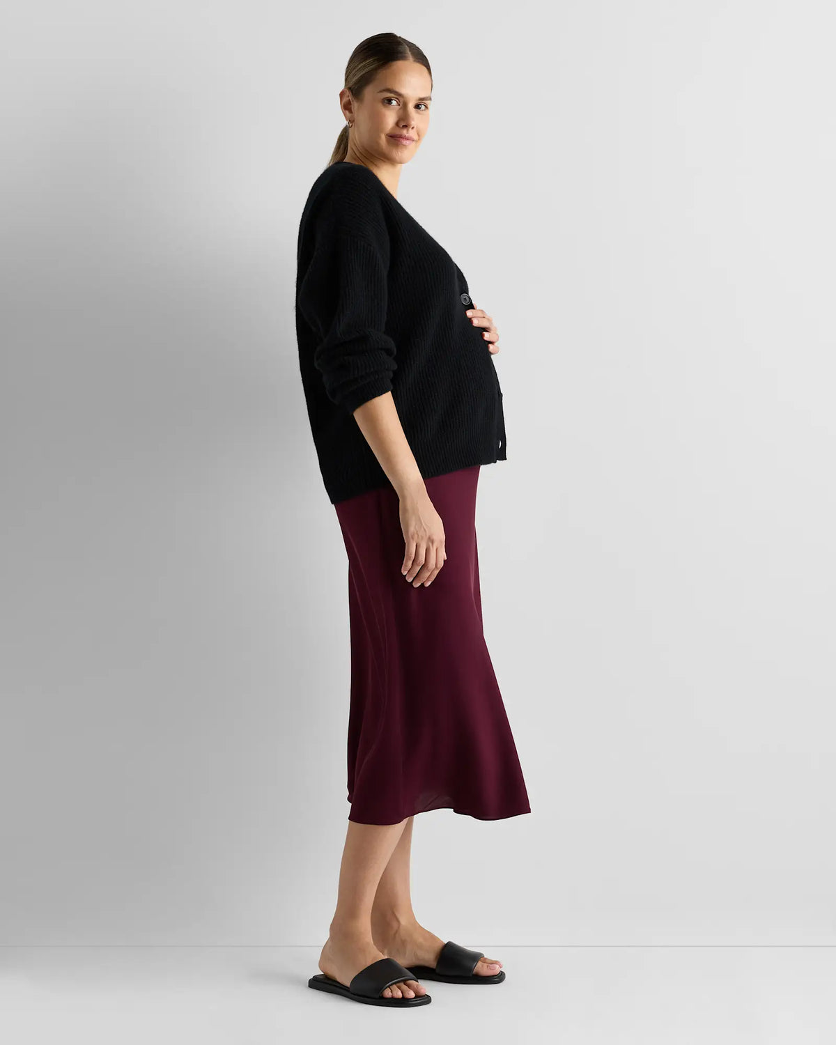 Washable Stretch Silk Maternity Skirt - US 5231
