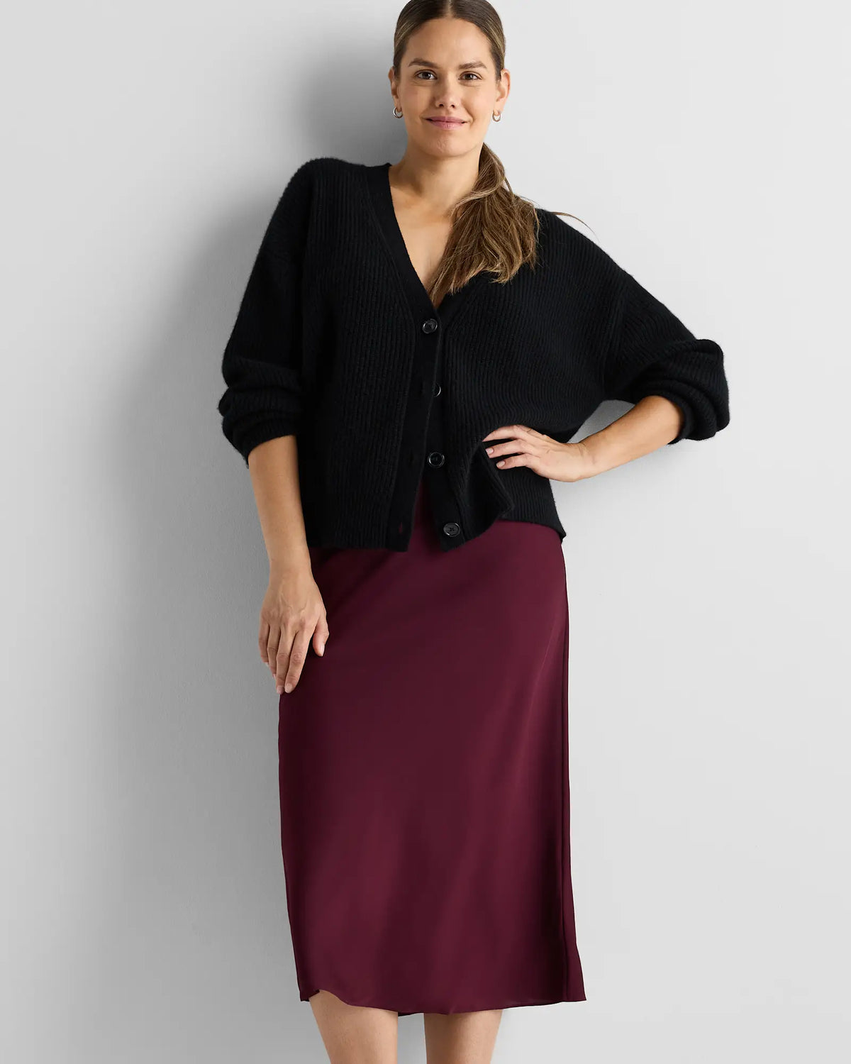 Washable Stretch Silk Maternity Skirt - US 5231