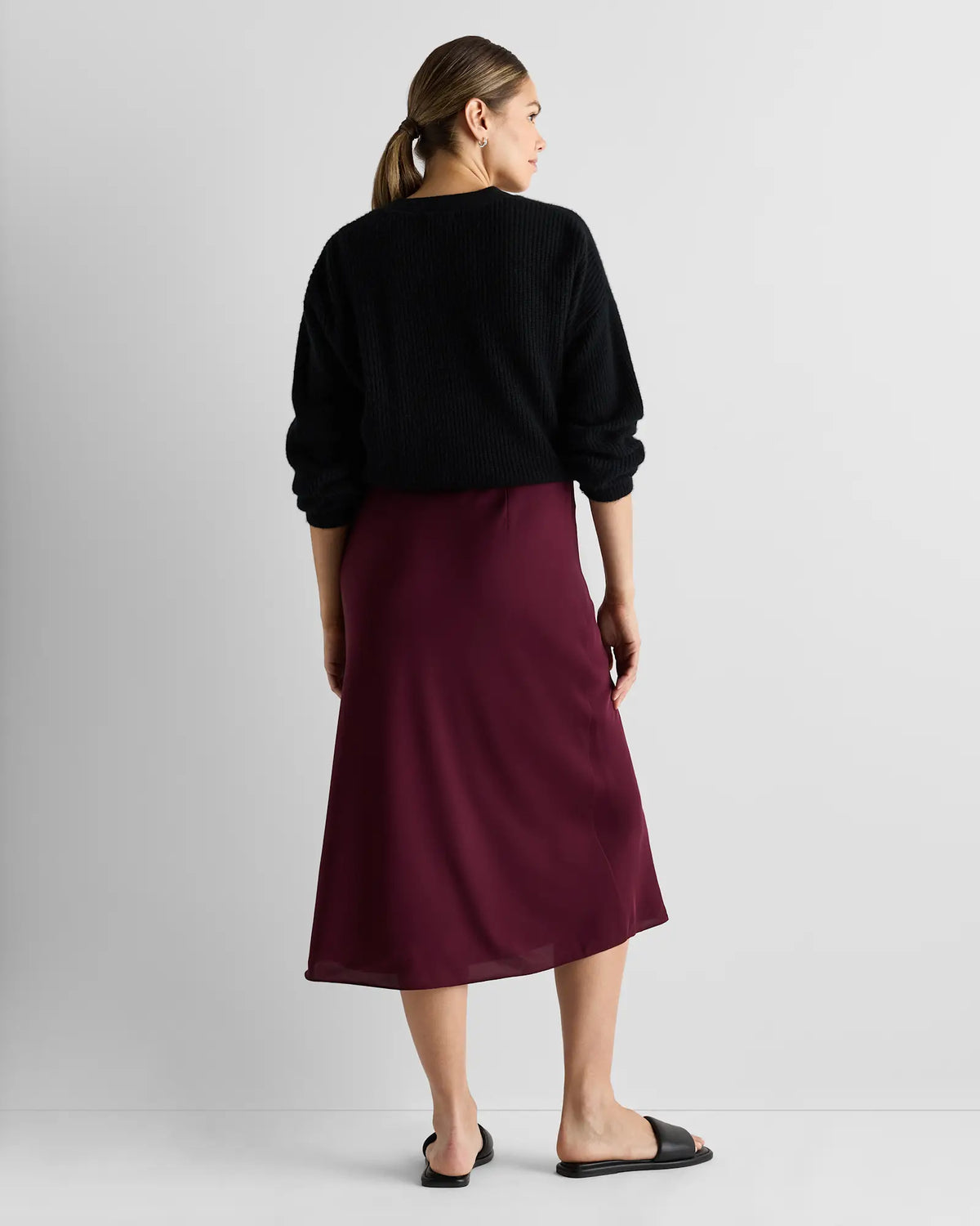 Washable Stretch Silk Maternity Skirt - US 5231