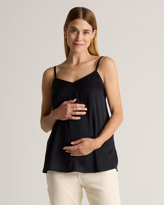 Washable Stretch Silk V-Neck Maternity Cami - US 6671