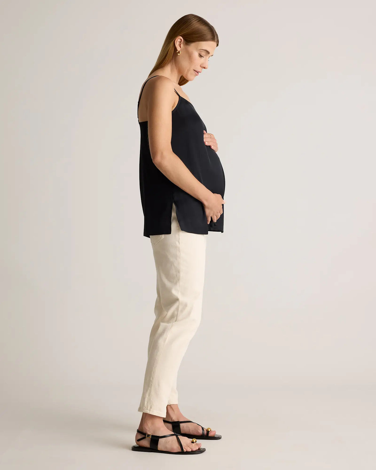 Washable Stretch Silk V-Neck Maternity Cami - US 6671