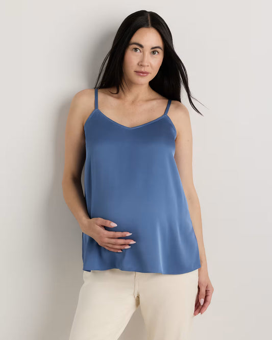 Washable Stretch Silk V-Neck Maternity Cami - US 9915