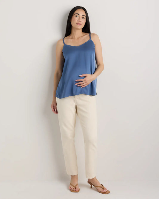 Washable Stretch Silk V-Neck Maternity Cami - US 9915