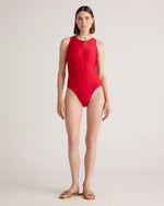 Italian Zip-Front One-Piece Swimsuit - US 9926