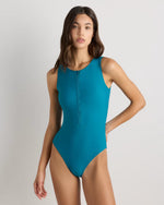 Italian Zip-Front One-Piece Swimsuit - US 4558