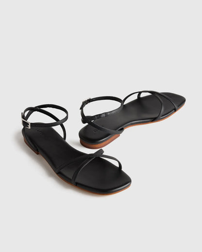 Italian Leather Ankle Strap Sandal - US 0471