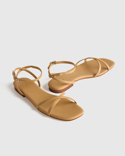 Italian Leather Ankle Strap Sandal - US 6271