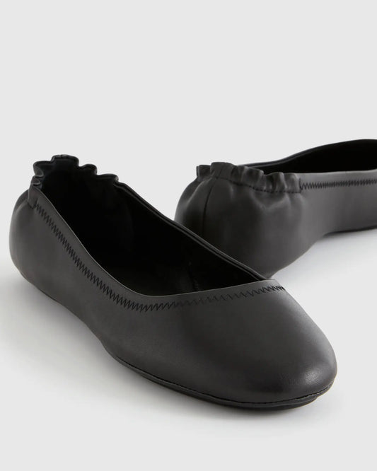 Italian Leather On-The-Go Ballet Flat - US 6687