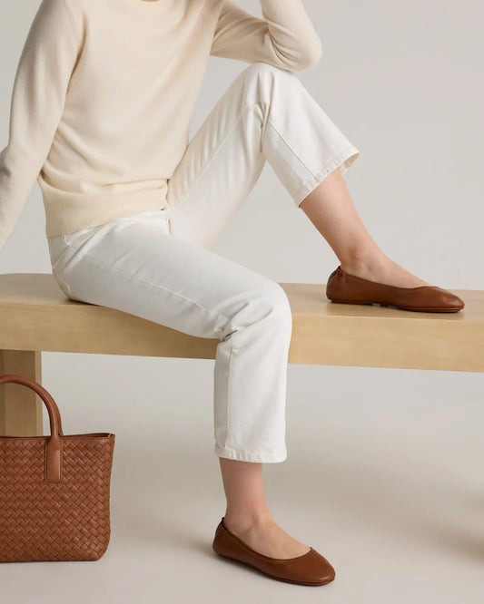 Italian Leather On-The-Go Ballet Flat - US 1954