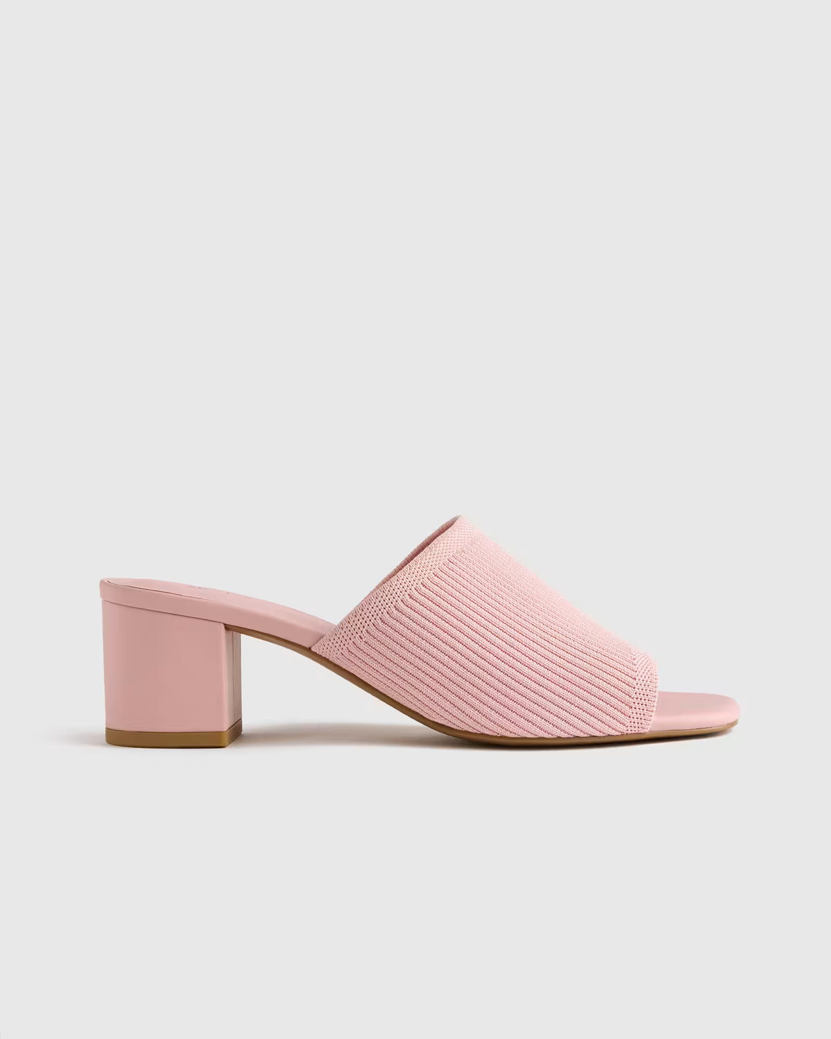 Italian Leather & Eco Knit Heeled Mule - US 2381