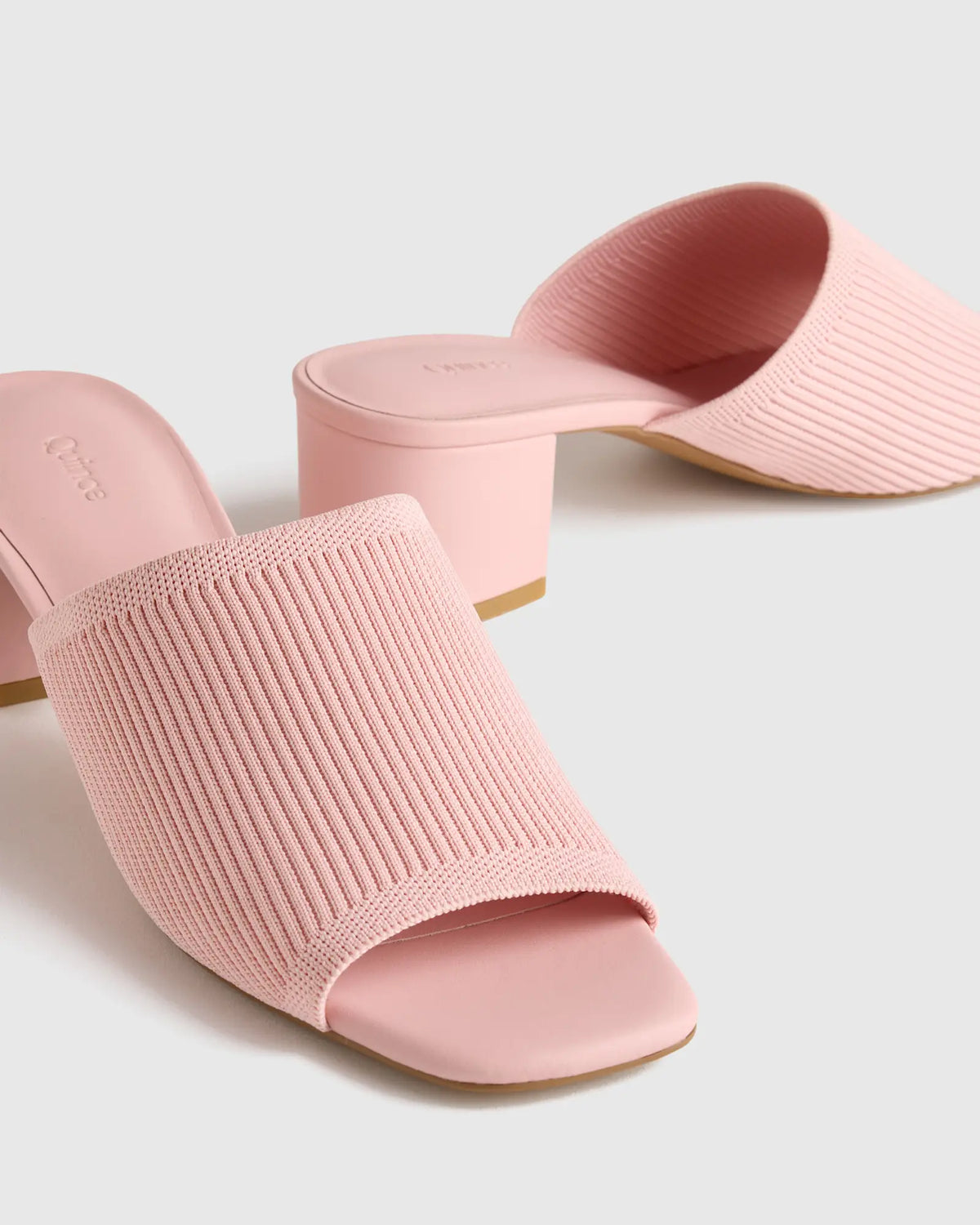Italian Leather & Eco Knit Heeled Mule - US 2381