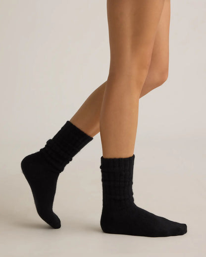 Mongolian Cashmere Slouch Sock - US 6327
