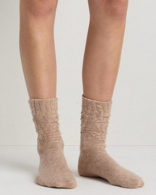 Mongolian Cashmere Slouch Sock - US 5959