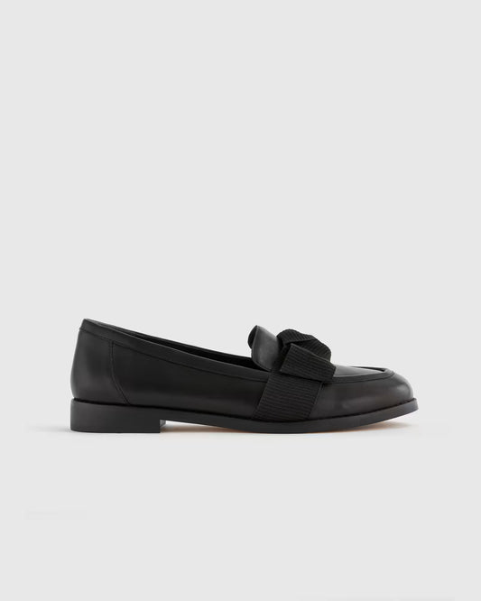 Italian Leather Bow Penny Loafer - US 2031