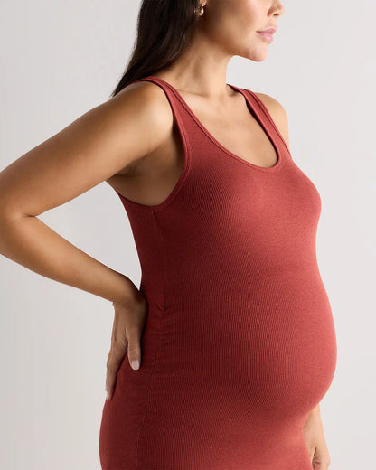 Bamboo Rib Maternity Scoop Neck Tank - US 8412