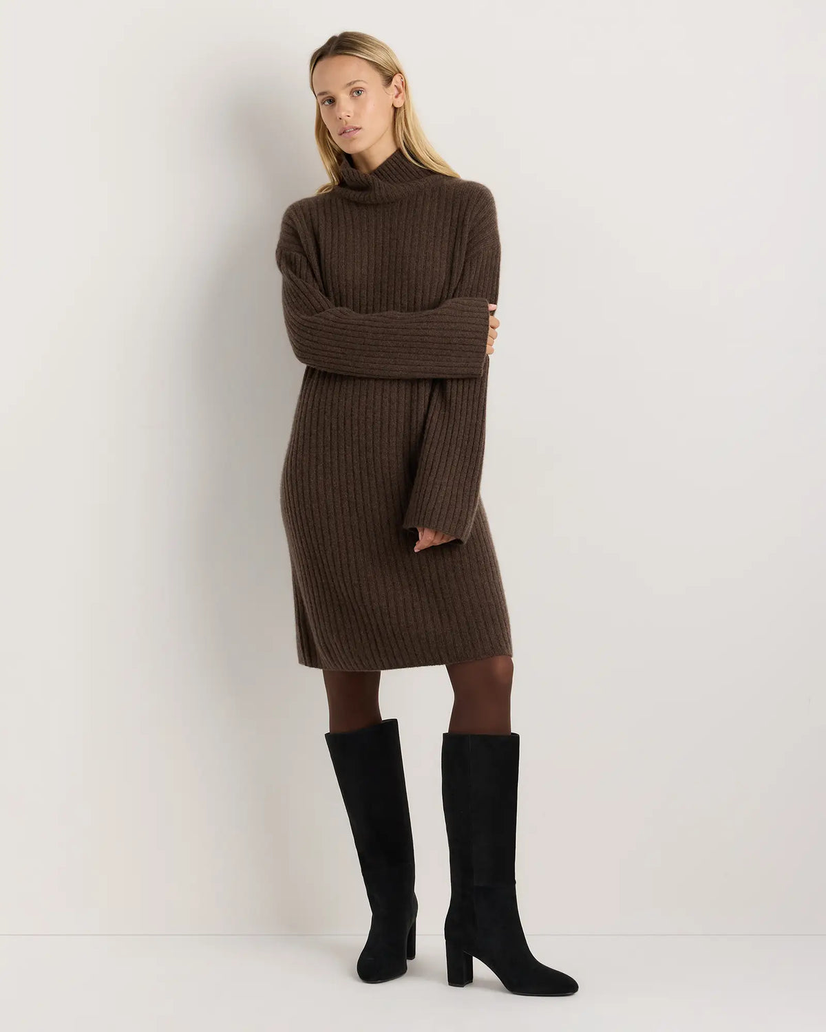 Italian Suede Block Heel Boots - US 7679