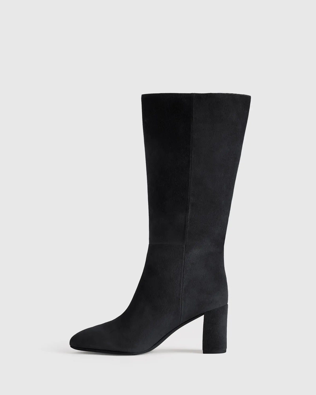 Italian Suede Block Heel Boots - US 7679