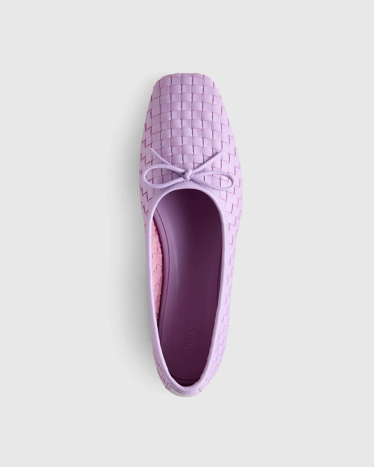 Italian Leather Handwoven Square Toe Ballet Flat - US 8650