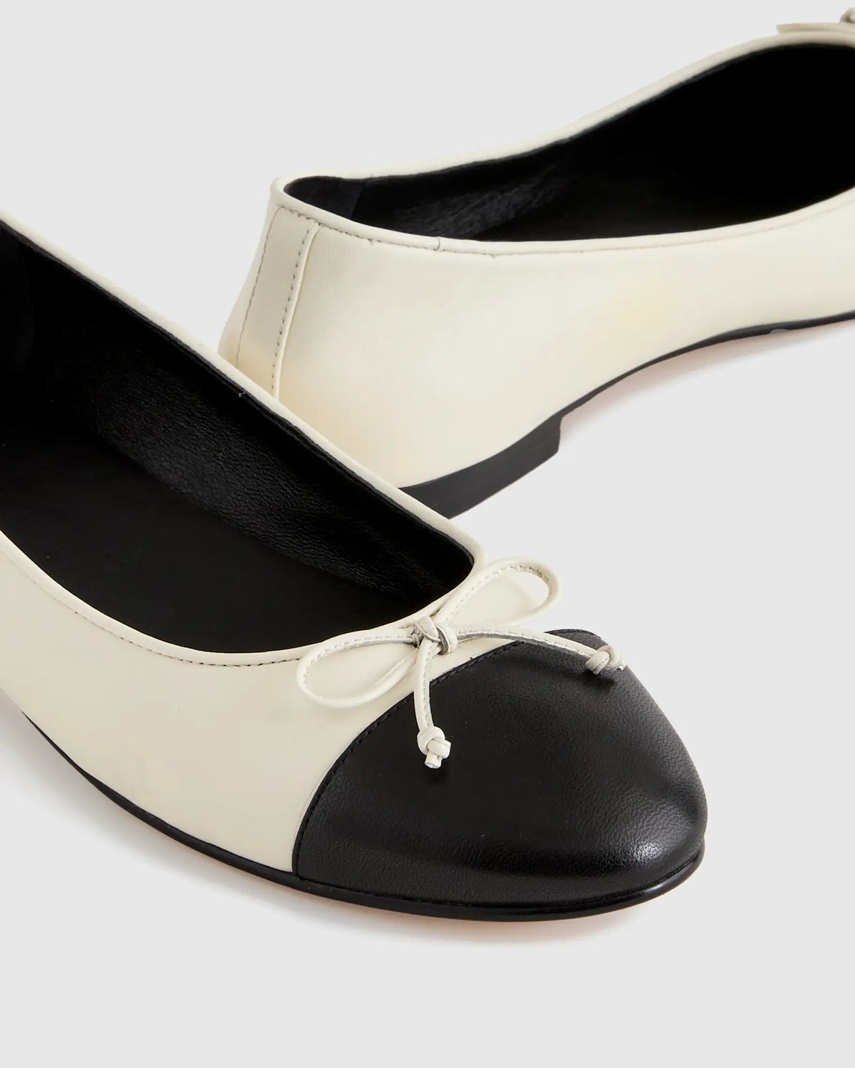 Italian Leather Cap-Toe Ballet Flat - US 9841