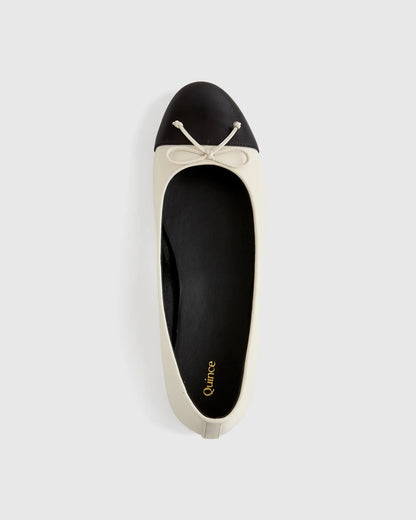 Italian Leather Cap-Toe Ballet Flat - US 9841